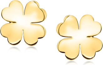 Ross-Simons Italian 14kt Yellow Gold 4-Leaf Clover Earrings