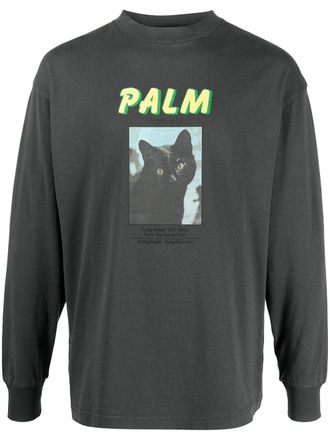 Palm Angels Sweater met print - Zwart