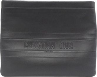 Dior Black Leather Clutch Bag (Pre-Owned)