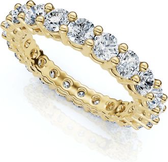 Pompeii3 2 - 6Ct TW Diamond Eternity Ring 14k Gold Anniversary Lab Grown Wedding Band