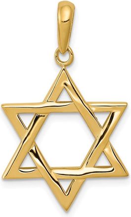 Diamond2Deal 10k Yellow Gold Star of David Pendant