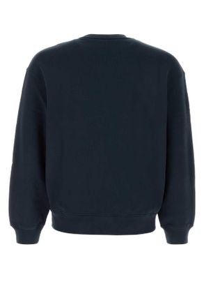 Maison Kitsun&eacute; Mens Navy Blue Cotton Sweatshirt Classicnavy Exterior: Organic Felpe