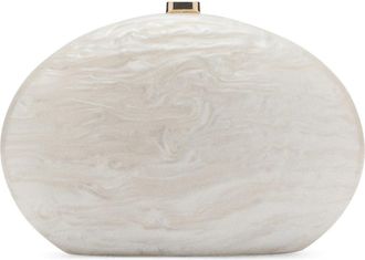 Mango Oval Frame Clutch in Ivory White at Nordstrom