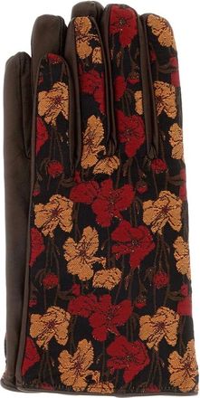 Dries Van Noten Accessoires, unisex, Veelkleurig, L, Katoen, Katoenen en leren handschoenen