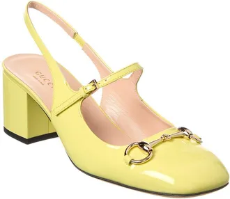 Gucci Horsebit Patent Slingback Pump
