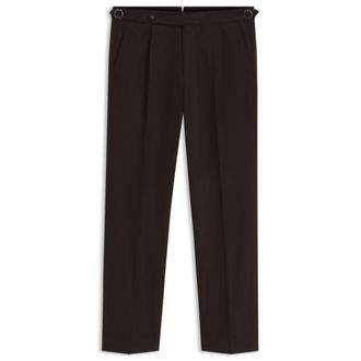 BOSS Patterned tapered-fit pants in Italian cotton