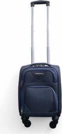 Infinity Leather Zachte, lichtgewicht nylon 4-wielige handbagagekoffer voor op reis