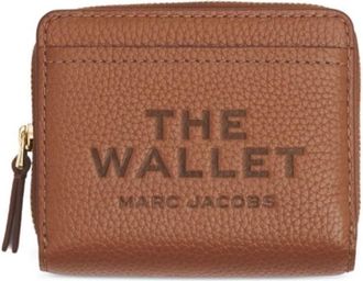 Marc Jacobs Mini Compact Portemonnee - Dames - Portefeuilles - Bruin - ONE Size - Leer - Accessoires
