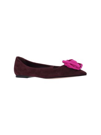 Roger Vivier Womens Flat Shoes Violet Goat Leather