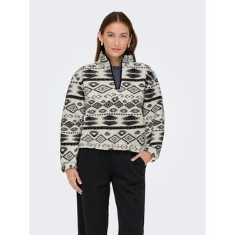 Only Bedrukte fleece met ritssluiting