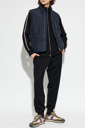 Paul Smith Insulated Vest With A Stand-up Collar, Mens, Navy Blue