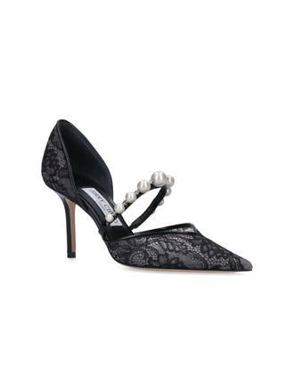 Jimmy Choo London Womens With Heel Black Outer: Textile