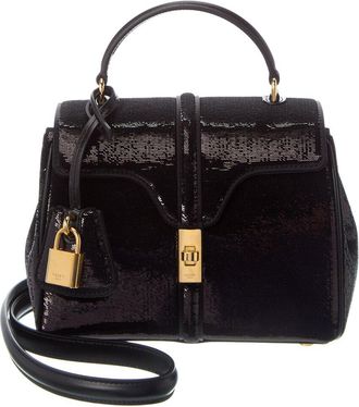 Celine Celine 16 Mini Sequin Leather Satchel