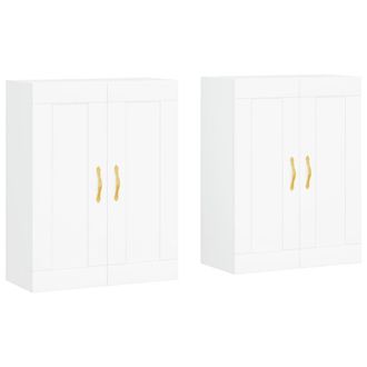 Berkfield Home Wall Mounted Cabinets 2 pcs White Engineered Wood