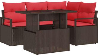 vidaXL Conjunto De Sof&aacute; De Jard&iacute;n 5 Uds. 4-n&uacute;mero De Plazas Vidaxl