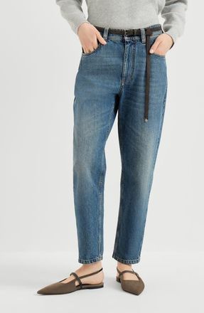 Brunello Cucinelli Authentic denim baggy tapered trousers at Nordstrom, Size 34