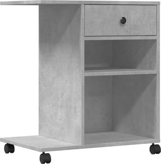 vidaXL Vidaxl - Soporte Para Impresora Con Ruedas Gris Hormig&oacute;n 60x40x68,5 Cm