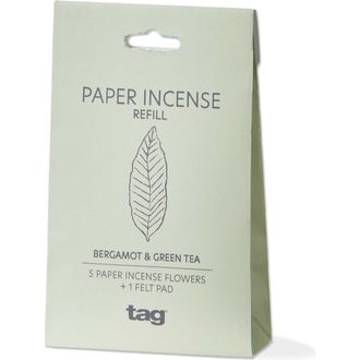 Tag Bergamot Green Tea Paper Incense Refills Set of Five Ivory in Beige at Nordstrom