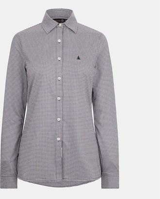 Musto Womens Effortlss Shirt - True Navy Check - Size: 14