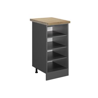 Vicco Estante De Cocina R-line, Antracita, 40 Cm, Et Roble