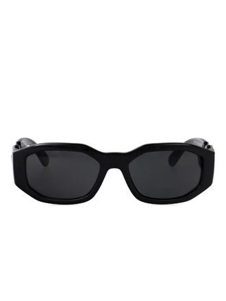 Versace Occhiali da sole Medusa geometrici - Nero
