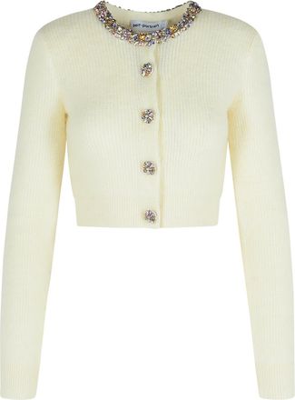 Self Portrait Cream Alpaca Blend Cardigan