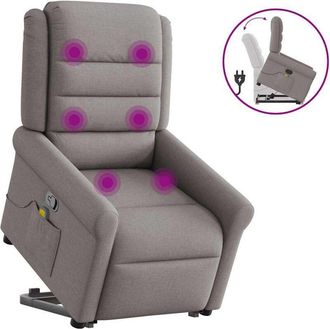 vidaXL Vidaxl - Sill&oacute;n Reclinable De Masaje Elevable Tela Gris Taup&eacute;