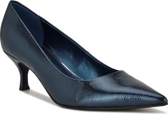 Nine West Sisko Pointed Toe Kitten Heel Pump in Medium Blue at Nordstrom, Size 9.5