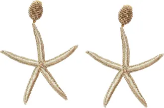 Oscar De La Renta Oscar De La Renta Starfish Clip On Earrings
