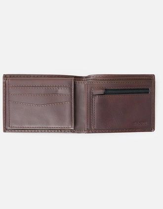 Rip Curl Mens Rip Curl Mens Patched Wallet - Brown - Size: ONE size