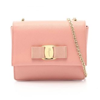 Ferragamo Vara Leather Handbag Pochette Shoulder Bag (Pre-Owned)