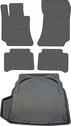 OEM Juego De Alfombrillas De Goma Para Coche Y Maletero Para Mercedes Clase E W212 Sed&aacute;n (marzo De 2009 A Marzo De 2016)