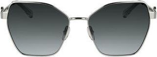 Longchamp 58mm Gradient Square Sunglasses in Silver/Gradient Grey at Nordstrom Rack