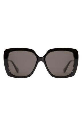 Mohala Eyewear Lani Polarized ContourBridge Square Sunglasses in Black Lava /Gray Lenses at Nordstrom