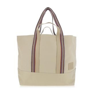Paul Smith Shopping Tela Manici Riga - Heren - Shoppers - Beige - ONE Size - Katoen - Tassen