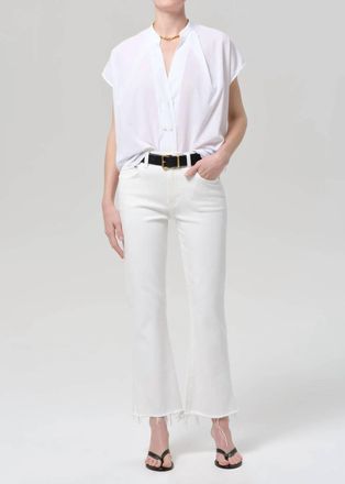 Citizens Of Humanity Goldie Ankle Kick Flare Jeans In Soft White