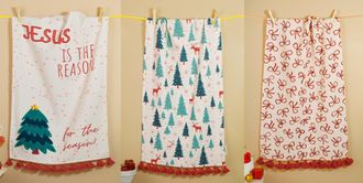Tiramisu The Holiday Blessings Artisan Kitchen Tea Towel Set - Set of 3