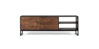 Giner&Colomer Mueble tv de madera de palisandro y patas de metal marr&oacute;n