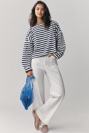 Maeve Colette Linen Stretch Full-Length Wide-Leg Pants by Maeve