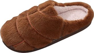 Generic Slippers Women UK, Cute Slippers Women, Plush Fleece Lined Shoes Warm Indoor Outdoor for Women and Men Anti-Slip Shoes Velvet Lined Winter Comfort Hou