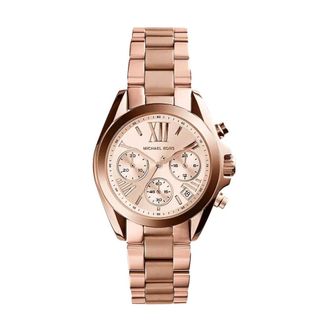 Michael Kors Bradshaw Mini Chronograph Horloge - Dames - Horloges - Roze - ONE Size - Accessoires