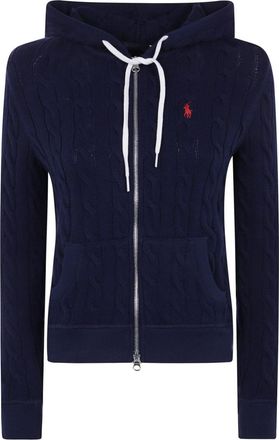 Ralph Lauren Blue cable-knit hoodie