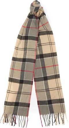 Barbour Galingale Tartan Sjaal in Beige - Heren - Wintersjaals - Beige - ONE Size - Accessoires