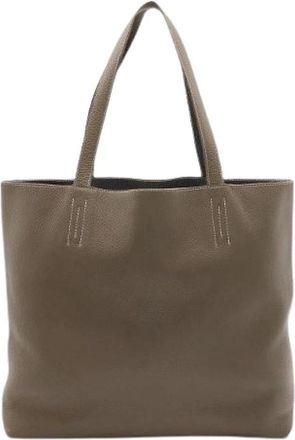 Herm&egrave;s Pre-owned Tote Bag - Dames - Vintage Shopper - Grijs - ONE Size - Leer - Vintage