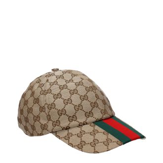 Gucci Herens Hoed Polyester Beige/Ebbenhout