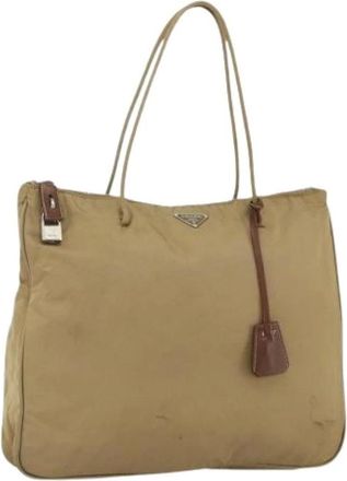 Prada Pre-owned Tote Bags, female, Beige, Size: ONE SIZE Pre-owned Vintage Tote Bag