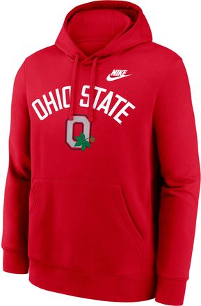 Nike Ohio State Legacy Arch Club Nike Mens College Pullover Hoodie in Red | NKDK65NOBV-N9R