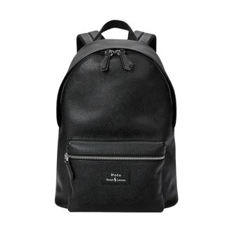 Polo Ralph Lauren Zaino in Pelle Granata - - Bags - Uomo - Nero - ONE SIZE