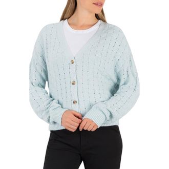 Hurley Pioneer Open Stitch Cardigan in Starlight Blue at Nordstrom Rack, Size X-Small