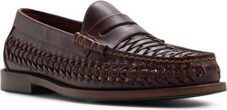 G.H. Bass & Co. Lexington Woven Penny Loafer in Dark Brown at Nordstrom, Size 11.5